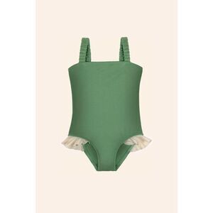 WET Kids Green One Piece Swimsuit Size 2T NWT Ruffle Trim Girls Swimwear NEW